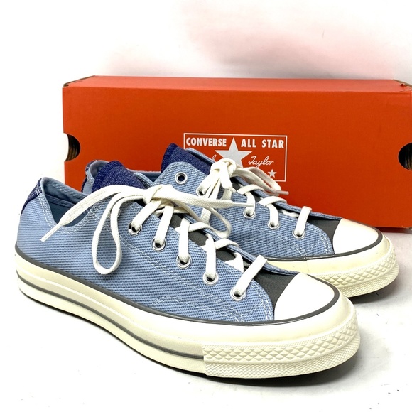 Converse Chuck 70 OX Shoes Low Top Women Size Sneakers Skate Canvas Blue A04510C - Picture 7 of 11